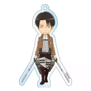 Portachiavi Acrilico Levi Attack on Titan Olografico 8 cm