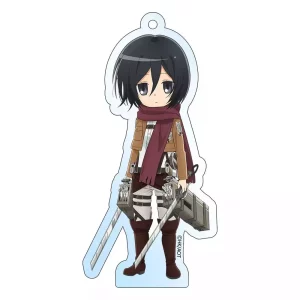 Portachiavi Acrilico Attack on Titan Mikasa Olografico 8 cm