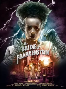 Stampa d'Arte Bride of Frankenstein (Variante a Colori) di Ruiz Burgos, 61 x 46 cm - senza cornice
