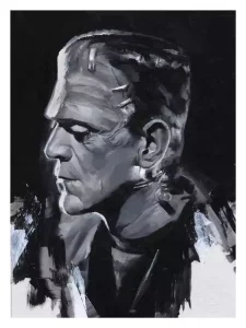 Stampa d'Arte La Sposa di Frankenstein di Chris Valentine - 41 x 31 cm