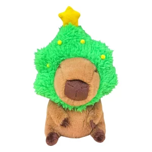 Peluche Capibara con Albero di Natale - 32 cm