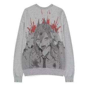 Felpa Chainsaw Man Power Grey Melange Taglia L