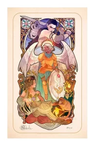 Stampa d'Arte Critical Role 10° Anniversario: Ashley Johnson - Illustrazioni Art Nouveau 46 x 28 cm