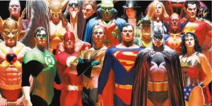 Poster in Vetro DC Comics Justice League 60 x 30 cm