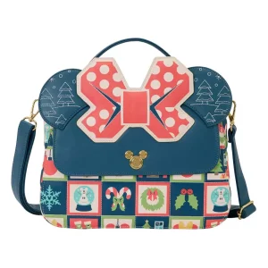 Borsa a tracolla Disney Loungefly Mickey e Minnie Natale