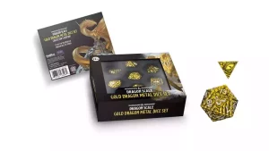 Set di Dadi in Metallo Dragon Scale Gold (7) - Dungeons & Dragons