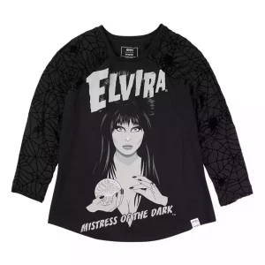 T-Shirt Loungefly Elivira Raglan Unisex Taglia M