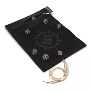 ENHANCE Tappeto da Gioco Rotolabile con Custodia a Rotolo e Dadi - Nero