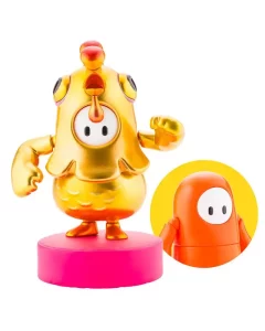 Fall Guys: Action Figure 1/20 Edizione Leggendaria Arancione / Costume Pollo d'Oro - 8 cm