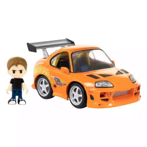 Fast & Furious Q-Village: Toyota Supra JZA80 (9 cm) con mini-figure