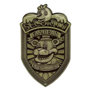 Five Nights at Freddy's: Targa di Sicurezza Replica Edizione Ottone Anticato