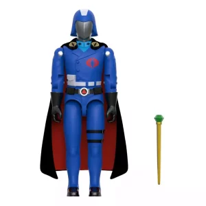 GI Joe ReAction+ Action Figure Serie 06 Cobra Commander (Film, Mantello Nero) 10 cm