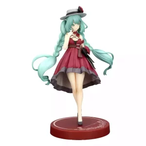 Statua PVC Hatsune Miku Trio-Try-iT - Abito da Uscita Rosso - 19 cm