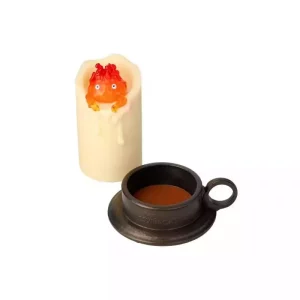 Castello Ambulante: Calcifer e Candela Illuminati da Luce - 13 cm