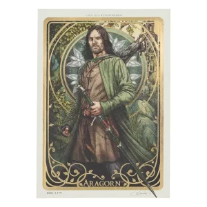 Stampa d'Arte Il Signore degli Anelli Aragorn - Edizione Limitata 14 x 21 cm