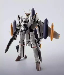 Action Figure Macross 7 Hi-Metal R VF-0S Phoenix (Roy Focker) & QF-2200D-B Ghost Set - 14 cm