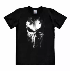 T-Shirt Marvel Punisher Easy Fit - Teschio a Righe Taglia XL