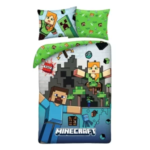 Set Lenzuolo Minecraft Ver. 7 - 140 x 200 cm / 70 x 90 cm