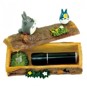 Totoro Scatola Portaoggetti Diorama con Tromba - 8 cm