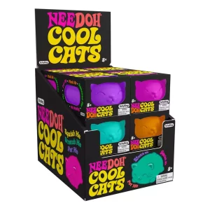 NeeDoh Squeeze Figures Gatti Cool 11 cm - Display da 12