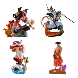 One Piece Petitrama PVC Mini Statuette Logbox Wano Kuni Vol. 1 Set da 9 cm