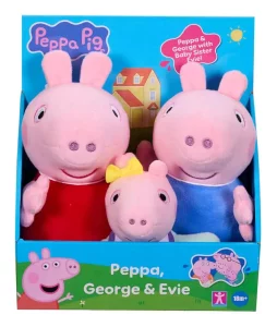 Peppa Pig: Confezione da 3 Peluche
