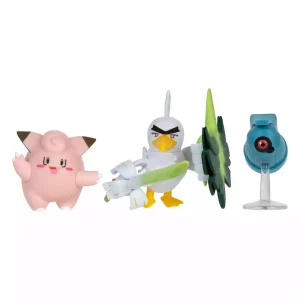 Set 3 Action Figure Pokémon: Clefairy, Beldum, Sirfetch'd - 5 cm