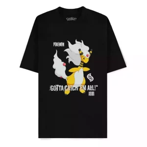T-Shirt Pokémon Mega Evoluzioni Mega Ampharos Gotta Catch Em All Taglia S