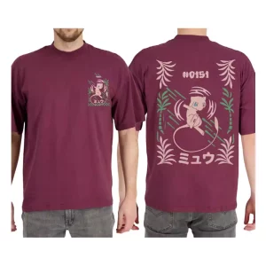 T-Shirt Pokémon Bordeaux Mew Taglia L