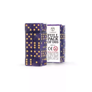 Set di Dadi Q Workshop Full Pack D6 Viola Scintillante (20)