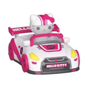 Sanrio Bitty POP! Figurine Vinyl da Collezione a Forma di Macchina da Corsa con HK, 2,5 cm