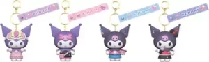 Sanrio Kuromi - Display con 12 Portachiavi con Imbracatura a Mano