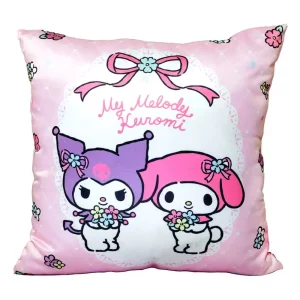 Cuscino Hello Kitty e Amici Fiori Pastello 35x35 cm
