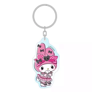 Ciondolo Acrilico My Melody Festa Rosa e Nero Sanrio 7 cm