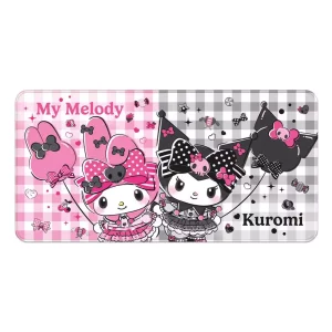 Tappetino Mouse Sanrio My Melody & Kuromi – Serie Festa Rosa e Nero