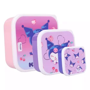 Set 3 Scatole Snack Sanrio Kuromi Fresh Bites