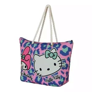 Borsa da Spiaggia Hello Kitty Soleil Safari Rosa