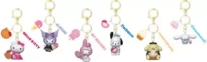 Sanrio Tea Party: Set di 12 Portachiavi con Cinghia, Hello Kitty e Amici