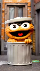 Action Figure Oscar il Grungino (Arancione) - Sesame Street