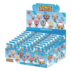 Sonic the Hedgehog: Display 24 Clip per Borsa in PVC con Finitura Morbida