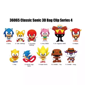 Esposizione di 24 Clip per Borsa Sonic the Hedgehog Serie 4