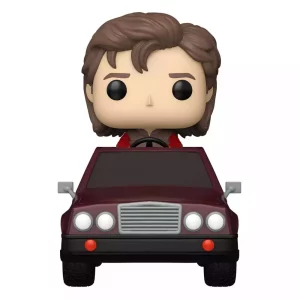 Funko POP! Rides Stranger Things - Steve Harrington con Auto, 15 cm