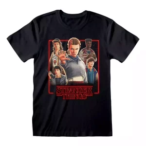 T-Shirt Stranger Things Personaggi in Scatola Luminosa Taglia L