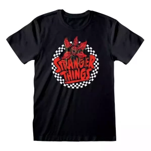 T-Shirt Stranger Things Motivo Scacchi Taglia XL