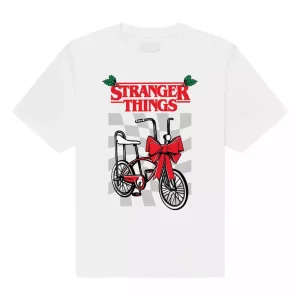 T-Shirt Stranger Things Natale Bicicletta Taglia M