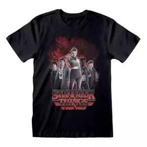 T-Shirt Stranger Things Gruppo con Vecna - Taglia S
