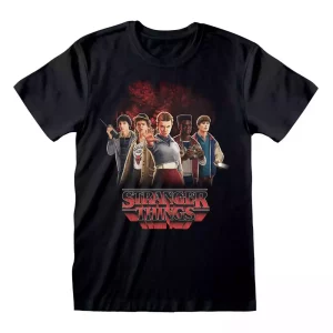 T-Shirt Stranger Things Gruppo con Vecna, Taglia M