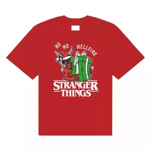T-Shirt Stranger Things Ho Ho Hellfire Taglia S