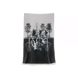 Coperta Stranger Things Bianco e Nero 100x150 cm