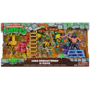 Tartarughe Ninja - Set 6 Action Figure Remastered 1988 Edizione Esclusiva EU